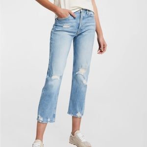 Mother The Tomcat High-Rise Distressed Jeans 30